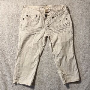 Arizona Jean Company Cream Ankle Jeans
